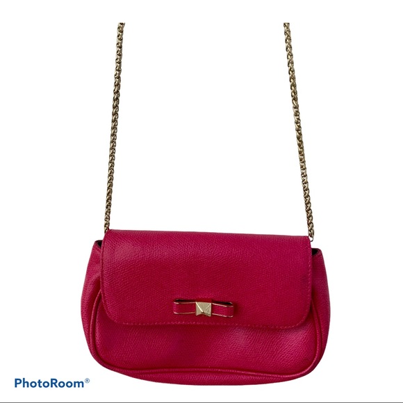 FURLA Raspberry Pink Mini Bow Chained Crossbody - Picture 9 of 9